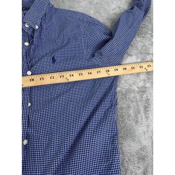 Ralph Lauren Custom Fit Long Sleeve Button Down Shirt Men's Size Medium Blue - Picture 7 of 9